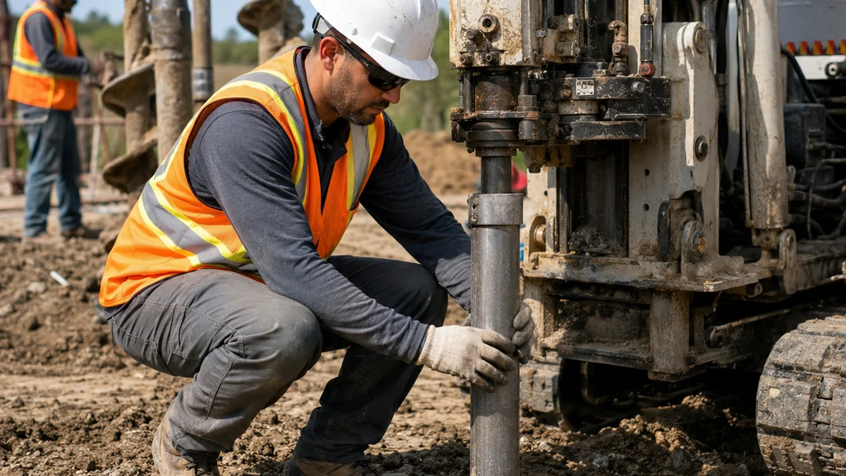 Probe drilling on open ground during an ordnance survey